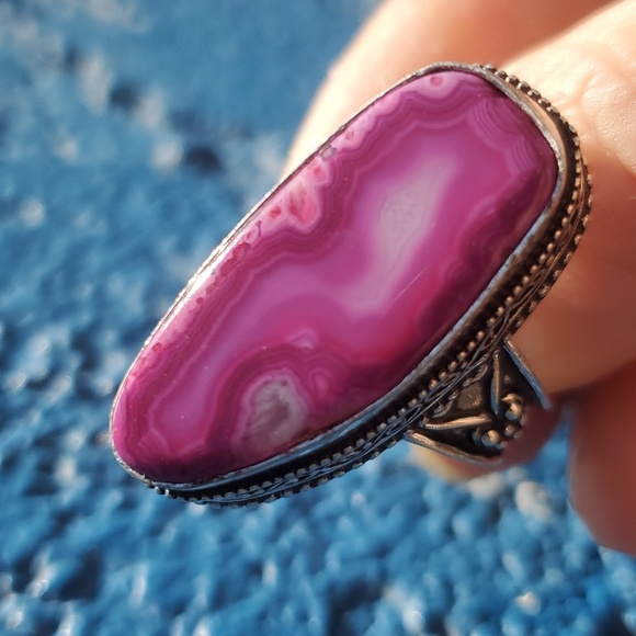 New Solar Quartz Agate 925 Silver Ring. - Picture 15 of 15
